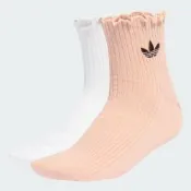 【adidas 愛迪達】 荷葉邊中筒襪 2 雙入 男/女 - Originals KD8369