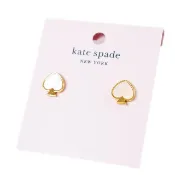 【HOTAI購】【KATE SPADE】 珍珠母貝愛心耳環-金色