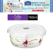 待貨中～【樂扣樂扣】典雅禪風瓷器微波保鮮盒-平面圓型760ml(SLB606)蘭花*1