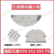 適用 小米石頭掃地機器人配件水箱S50-51 S6 S6Pure 掃地機蓄水盒 小瓦E20/E35配件耗材