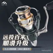 路亞紡車輪  紡車式路亞捲線器 路亞捲線器 捲線器 釣魚捲線器 皓頓速影路亞紡車輪斜口無間隙微物打黑金屬漁輪海桿輪遠投魚