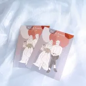 客製似顏繪 |  人像畫 結婚小卡  彌月小卡 謝卡 喜餅卡 感謝卡