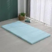 【ISHUR伊舒爾】加贈抗菌枕1入 台灣製 3M防潑水記憶折疊床墊 宿舍單人3尺(透氣抑菌/附專用收納袋/可摺疊)