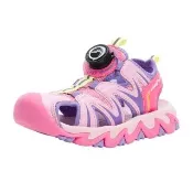 【GOODYEAR 固特異】玩轉夏日-旋扣護趾運動涼鞋/童鞋 防撞 防踢 反光 粉色(GAKS48903)