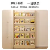 書架 門後置物架 雜志架 超薄收納櫃 松木壁掛 靠牆儲物架 薄書櫃 家用雜物架 多層窄櫃（60/70cm）