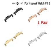 1 對適配器適用於 Huawei Watch Fit 3 錶帶錶帶連接器手鍊 316L 不銹鋼配件