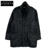 【DOKODEMO】Bottega Veneta 黑色防水尼龍拉鍊外套，52 碼 [二手]