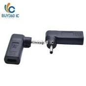 W258-0324 帶PD功能type-C母頭轉3.0*1.1mm公筆記本電源轉接頭L型彎頭轉換頭