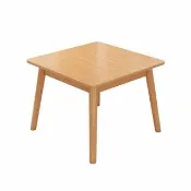 匠俱 清新北歐全實木餐桌90x90cm(進口橡膠木/環保木蠟油/榫卯結構/正方形小戶型餐桌/工作桌/單桌)
