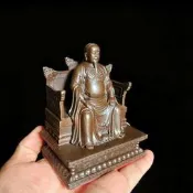 【可開發票】10釐米真武祖師銅像小號玄天上帝神像報恩祖師銅器工藝品車載擺件
