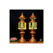 (店+)佛燈led蓮花燈財神燈 心經佛前長明神燈 佛堂插電一對複古宮燈 神明燈 佛燈 佛具 神明用品百貨 神桌燈 祖先燈 供佛燈