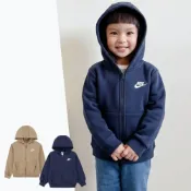 (店+)【NIKE 耐吉】4-7歲 Nike 兒童外套 連帽外套 棉質外套
