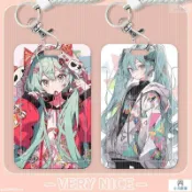 初音未來動漫學生滑蓋卡套飯卡公交卡身份證件保護套門禁校園卡 個性卡套 創意卡套 悠遊卡套 證件套 動漫滑蓋卡夾25