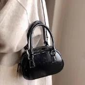 (店+)銀色保齡球小包｜韓系PU方包｜手提斜背兩用包｜小方包｜銀色包包