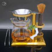 協貿國際日用品生活5館 茶具零配件茶道六君子懶人茶架易泡過濾網架泡茶玻璃公道杯茶漏架