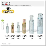 【工具屋】*含稅* 內牙式壁虎 鐵 2分 2分半 3分 4分 5分 6分 內牙壁虎 擊撐式 膨脹螺絲 水泥 牆壁 鑽孔