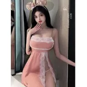 【現貨】高開衩睡裙 性感睡衣 免脫高叉裙 開高叉 顯胸大 情趣連身裙 性感小可愛 性感高衩裙 情趣服裝 308