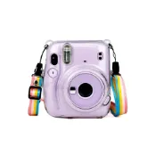 (店+)FUJIFILM 富士 Instax mini11 拍立得保護殼｜透明水晶保護殼｜附背帶｜適用 mini11 拍立得機型