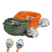 (店+)《台灣製造》新安規 露營2P動力線附過載開關、分接器 15cm 15米 專利設計 露營、工業延長線 過載自動斷電功能