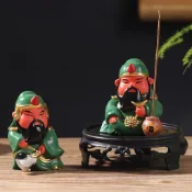【現貨】關聖帝君 香插擺件 祈福 關公 公仔模型 關二爺神像 開運風水擺件 辦公室擺設 開業送禮 招財擺飾 禮盒裝 禮物