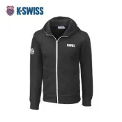 K-SWISS 運動外套 TW HOODIE JACKET 連帽 拉鍊 男款 黑色 1012503-001