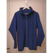 HOMME PLISSE ISSEY MIYAKE jacket 三宅一生 連帽外套 深藍 MC June 夾克 二手