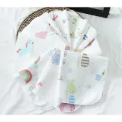 現貨 嬰兒紗布毛巾口水巾4層紗 30*30公分多功能紗布巾 手帕 幼兒手帕 純棉手帕 洗澡巾