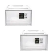 【特力屋】2入組 日本IRIS 8L抽屜箱 26.4X37X15.9cm(整理箱 收納箱)