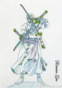 台灣駿河屋 羅羅亞?索隆A4文件夾航海王One Piece航海王One Piece.COM ILLUSTRATION WORKS
