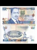 【滿300出貨】非洲-肯尼亞1996年20先令P-35a單張全新UNC紙幣世界外國錢幣收藏