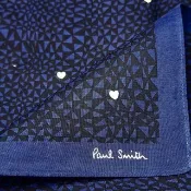 古董 Paul Smith 手帕 - 萬花筒幾何與愛心圖案 (18 英吋)