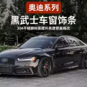 適用於Audi 奧迪 A3 A4L A5 A6L Q5L 黑武士飾條 不鏽鋼 車窗飾條 車窗保護條 車窗防刮