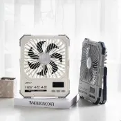 【JWAY】長伴風｜85小時續航定時風扇JY-FN603W/G(2萬電量 LED 無線 露營隨身 充電式 父親節禮物 戶外)