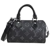 【Louis Vuitton 路易威登】LV M26573 Nano Speedy 黑經典花紋迷你手提包波士頓包兩用包(現貨)