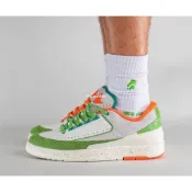 Titan x Air Jordan 2 Low dv6206-183 白綠橙燈芯絨休閒滑板鞋 男女鞋