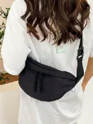 喜挖2店 潮百搭帆布胸包女2026新款戶肩揹包騎行腰包運動斜後背包餃子包