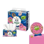 【Kleenex 舒潔】(分次配) momo獨家☆柔厚韌感三層抽取衛生紙-三眼怪限定款 90抽x48包/箱