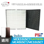 愛濾屋 HEPA抗菌濾心 顆粒活性碳濾網 適用Daikin大金 閃流放電空氣清淨機MC40USCT MC55USCT MCK55USCT-W【全店8折 現貨 免運】