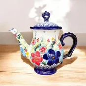 【Royal Duke】波蘭風手繪藝術盛夏陶瓷茶壺(入厝禮 交換禮物 茶杯 禮品)