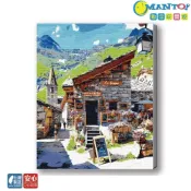 (店+)【Manto】法國冰川小鎮-台灣製DIY數字油畫|超取專用大小