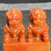 壽山石老撾石北京獅印章情侶對章金石篆刻禮品石雕料天然廠家直銷