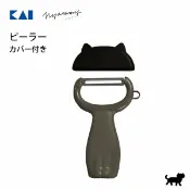 76尚宏 【領券滿額折100】 日本 KAI 貝印 貓咪系列 刮皮器附磨泥板 /削皮器刮皮刀(DH-2720)