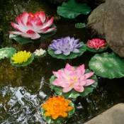協貿國際日用品生活館 仿真荷花荷葉漂浮假睡蓮花水池塘造景魚缸供佛裝飾擺件舞蹈道具