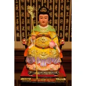 【皇龍佛具】1尺3樟木彩繪活眼瑤池金母 王母 王母娘娘 金母 瑤池金母 老母 神像 手工雕刻