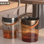 全球選品1館 生活百貨 透明茶水桶分離過濾茶渣桶家用輕奢垃圾桶大容量倒廢