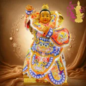 【慈母聖品】太子戰甲｜橘色 精緻繡工 金蔥戰甲 太子衣 中壇元帥 三太子 神明衣 8寸8 ｜ 1尺3 ｜ 1尺6