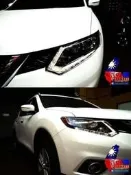 X-TRAIL 16年 改裝 魚眼大燈 HID 模組 總成 電鍍飾圈 H1 40瓦