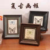 【新品優惠】復古畫框擺臺 可沖洗照片做成相框 方5寸7寸10寸空框