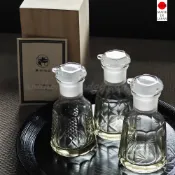 家禮生活 | 現貨  廣田硝子 切子醬油瓶 復古切子 醬油罐 防滴漏設計 昭和懷舊風 復古玻璃色 古代色【日本原裝】