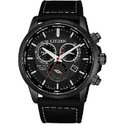 CITIZEN 星辰錶 BL8155-15E GENT'S 光動能萬年曆三眼腕錶 /黑 42mm